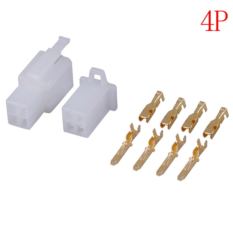 5set 2.8mm male and female mating 2/3/4/6/9 pin connector connector plug terminal for bicycle auto motorcycle: 4P