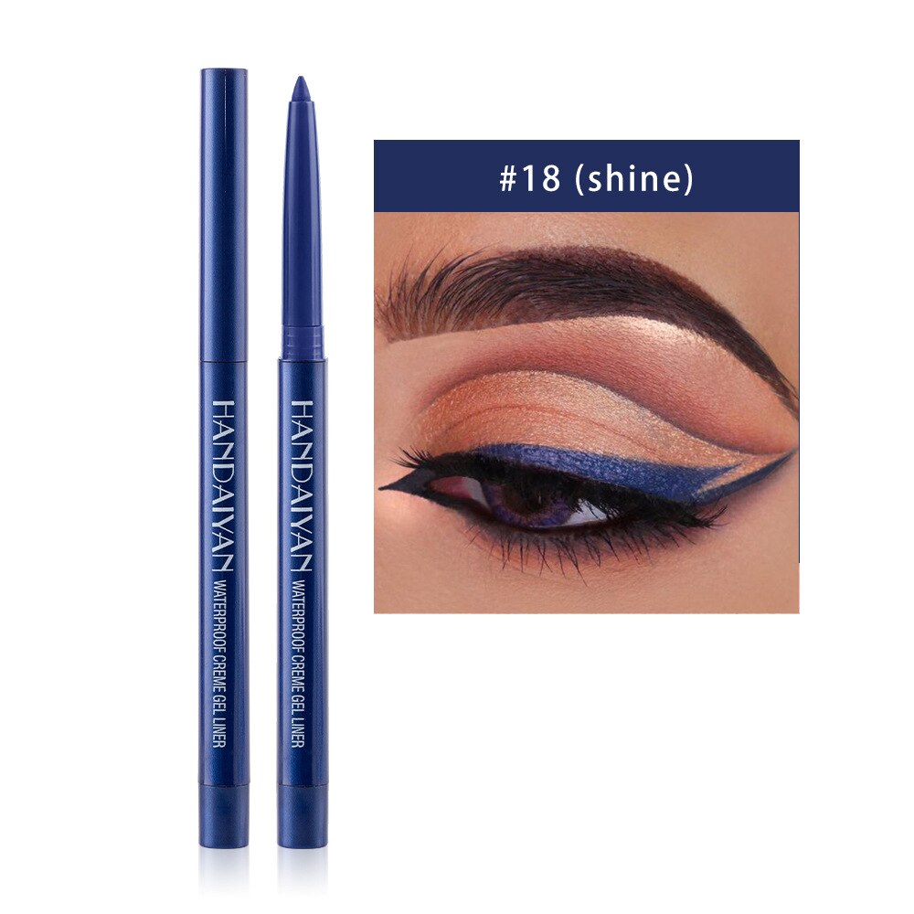 20-farbe Farbige Eyeliner Kuli Wasserdicht Perlglanz matt Lange anhaltende Eyeliner Gel Stift Auge Flüssigkeit Stift Lidschatten kosmetik: 18
