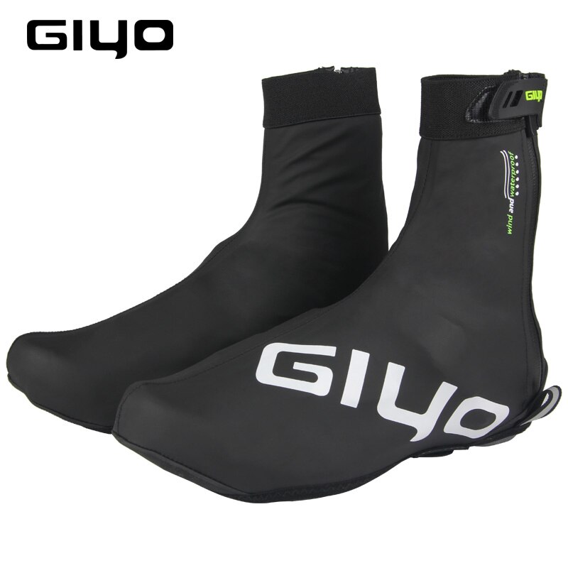 GEWAGE Winteroverschoenen voor racefiets, mountainbike, thermische overschoenen voor racefiets, niet waterdicht, reflecterend logo, versterkte hiel en tenen, siliconen grip, S tot XXL, zwart