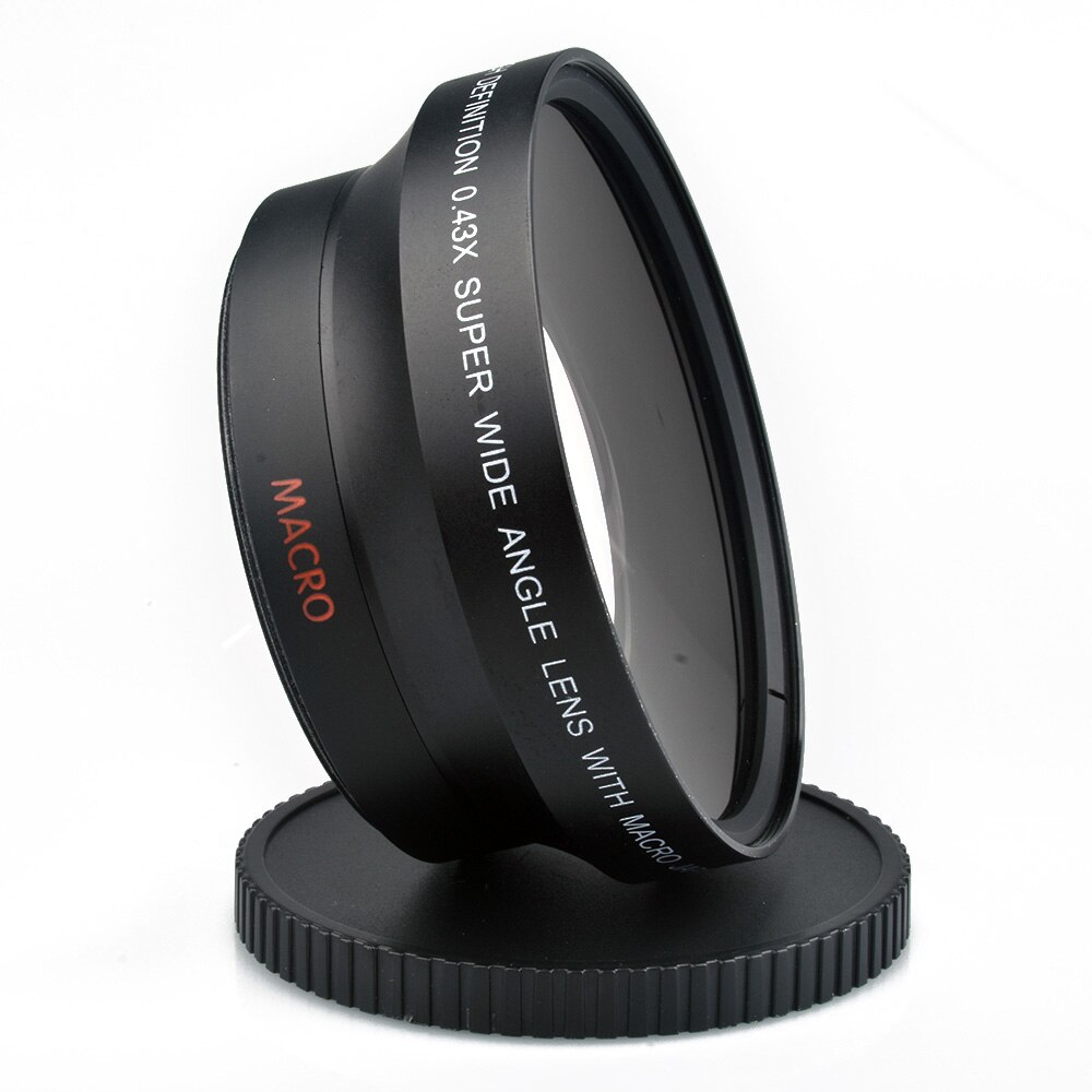 Lightdow – grand Angle haute définition, 67mm, 0,43x, Macro + capuchons avant et arrière, pour objectif de caméra canon Nikon SLR DSLR à filetage UV de 67mm