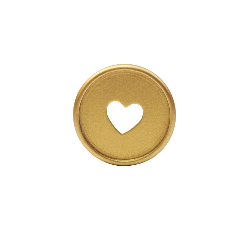 100pcs 24mm Colorful Heart Binder Plastic Matte Notebook Ring Mushroom Hole Discs Button DIY Scrapbook Accessories Office Suppli: 24mm Gold