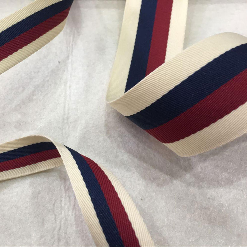 20mm 40mm beige rød blå trykt stribe grosgrain bånd bryllupstilbehør gør-det-selv håndlavet tøj sytilbehør materiale