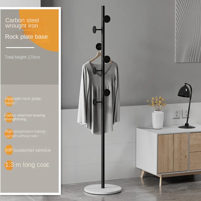 Luxe Kapstok Vloer Staande Kleerhanger 7 Haken Multifunctionele Opberghoed Organizer Handtassen Woonaccessoires Boom Hanger: Clear