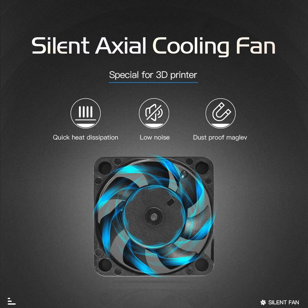 4010 Fan 24V 0.1A Brushless Cooling Fan Creality 3D Printer Oil Bearing Axial 40mmx40mmx10mm for Ender-3 v2 Ender3