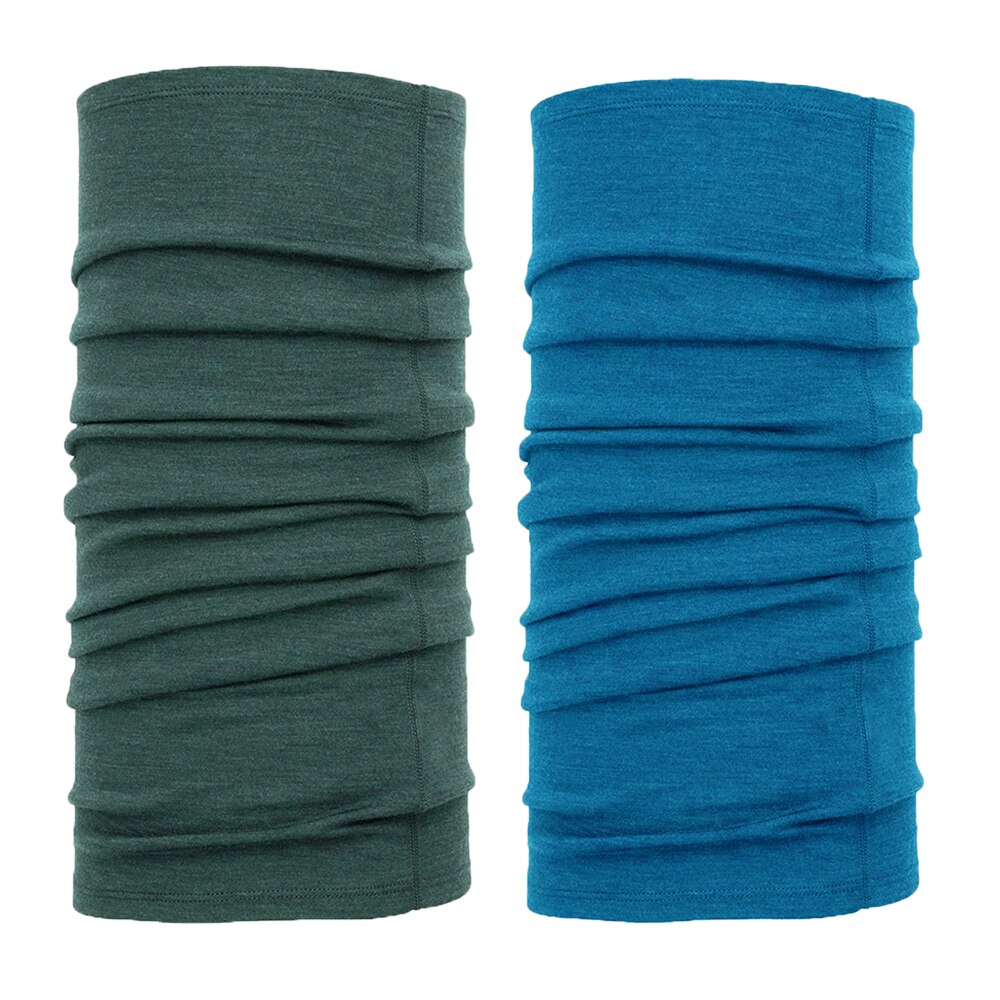 Adult 100% Merino Wool Neck Gaiter Ski Neck Scarf Men Women Bandana Merino 180G Scarf Wool Face Mask Headband Warm Ring Wrap: Pack A(2 Pcs)