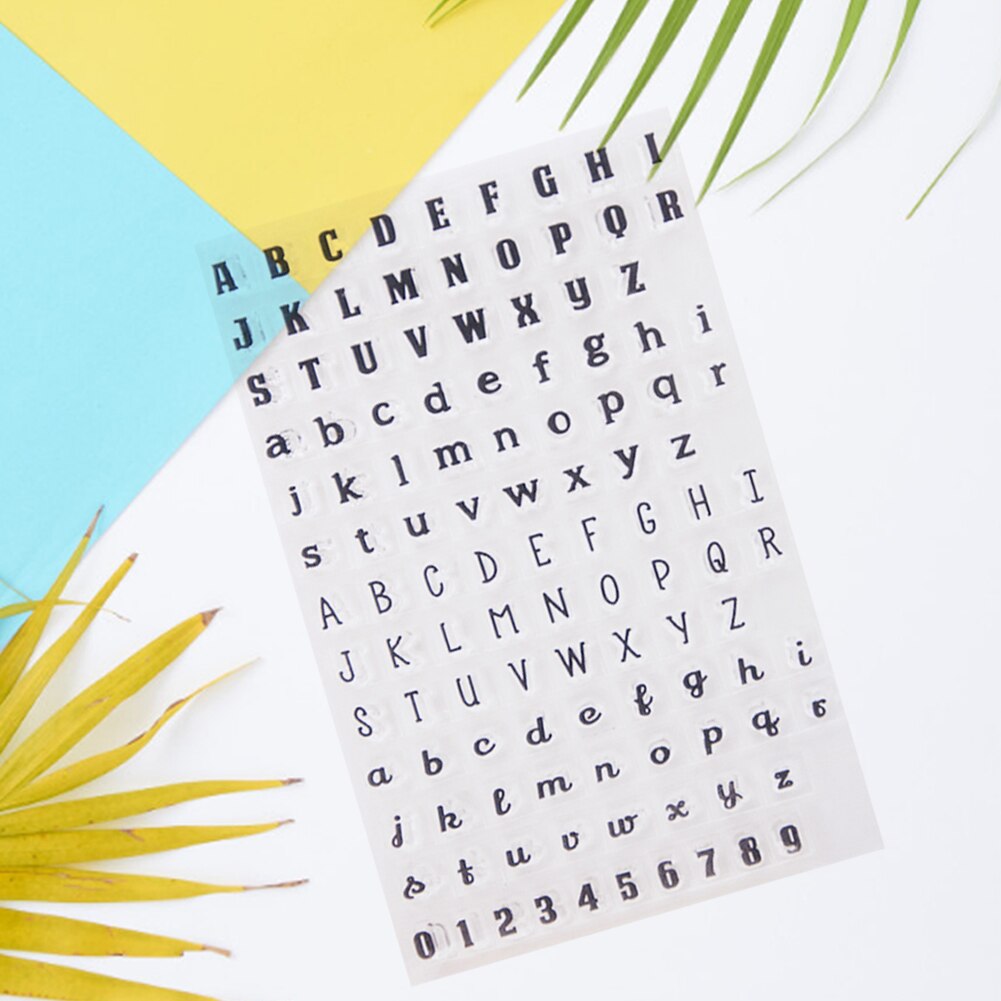 Alphabet Letters Calendar Transparent Clear Rubber Stamp Sheet Scrapbooking Photo Album Paper Card DIY Craft Album Diary Stamps