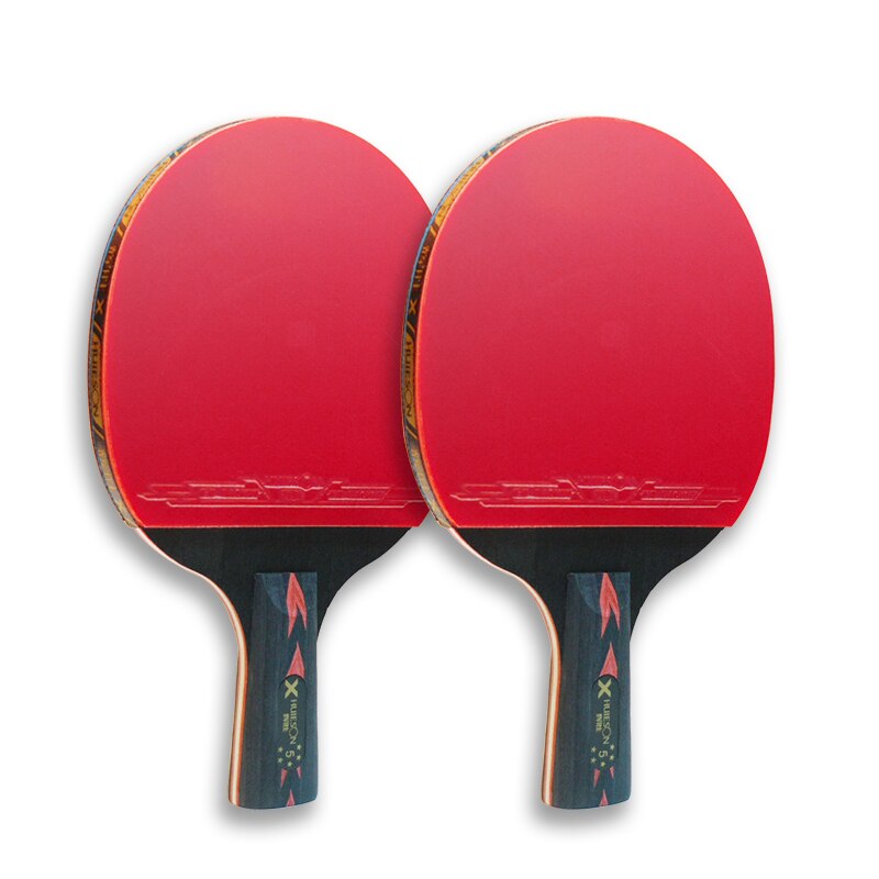 Huieson-Tabla de carbono de 5 estrellas conjunto de raqueta de tenis, potente pala de Ping Pong, bate de buen Control, ligero para adolescentes, entrenamiento, 2 uds.