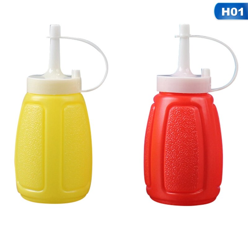 Kleur Willekeurige 1 Paar 2 Maten Keuken Accessoriesplastic Squeeze Fles Kruiderij Dispenser Voor Saus Azijn Olie Ketchup Cruet: H01 Color Random S