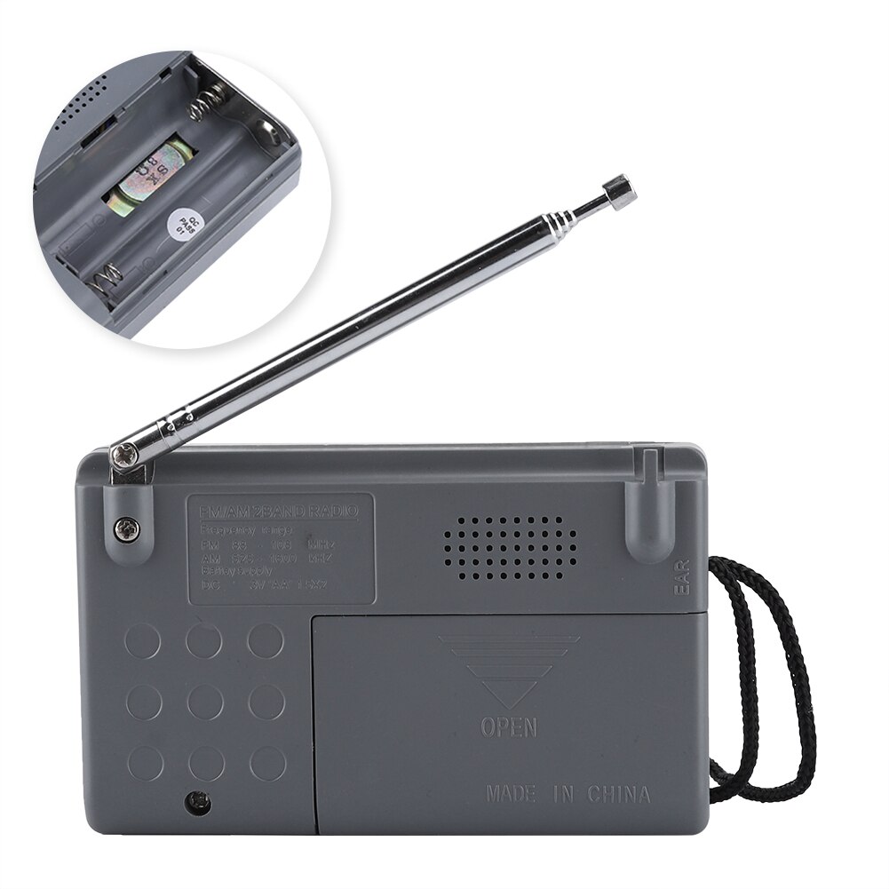 Am/Fm Oude Mode Radio Multifunctionele Mini Pocket Am/Fm BC-R119 Radio Speaker Ontvanger Telescopische Antenne