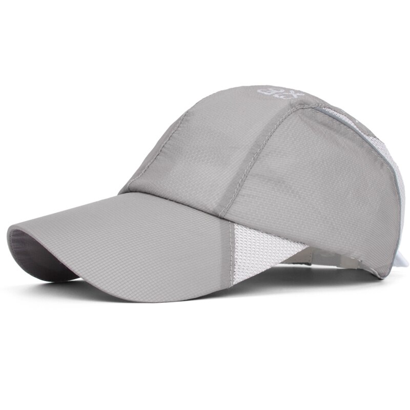 Gorro de secado rápido para hombre, informal, ultrafino, transpirable, gorra deportiva, sombrero para hombre, moderno gorro informal para hombre, sombrero para el sol: Gris