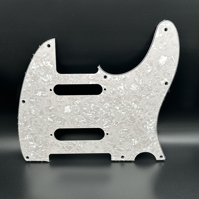 Golpeador Tele de 3 capas con 2 pastillas de bobina única, placa rascadora de 8 orificios para guitarra eléctrica estilo TL, multicolor: Rojo