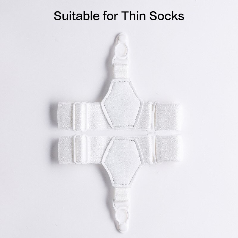 2pcs Black Sock Garters Belt for Men Women Thick Thin Socks Adjustable Elastic Non-Slip Clips Suspenders Braces Holders Hold-Up: Style M