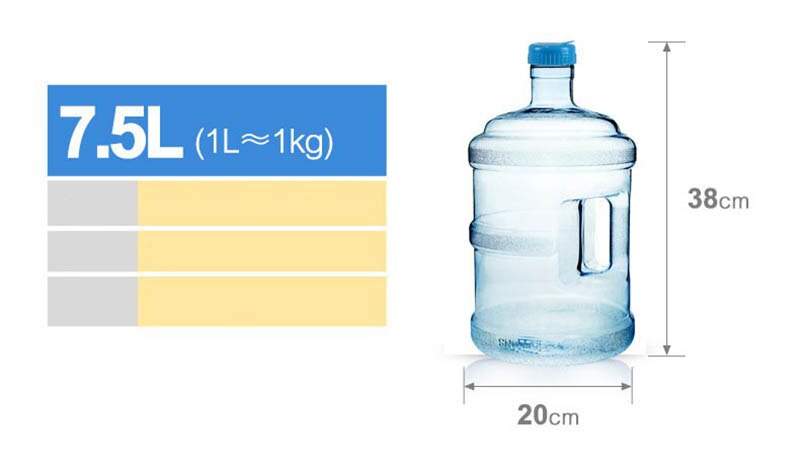 3.78l 19 liter pc vattenflaska matkvalitet plastkontor hushållsvatten dricksmaskin stor volym vattenhink: 7.5l
