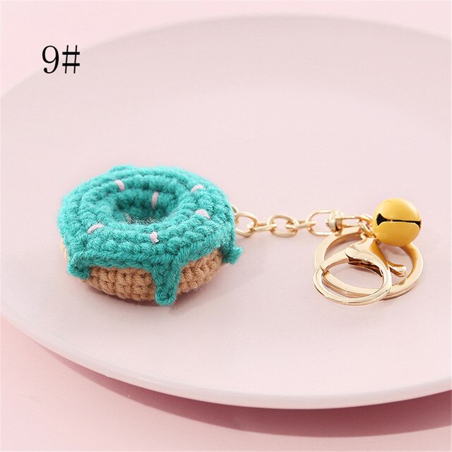 1 pz moda portachiavi forma di frutta tessuto a mano portachiavi ciondolo borsa portachiavi auto fascino Bandbag portachiavi borsa accessori regali: 9