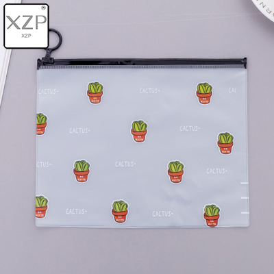 XZP Cute Cactus Transparent Scrub Cosmetic Bag Women Make Up Case Waterproof Makeup Beauty Wash Organizer Toiletry Storage Kit: Style 3