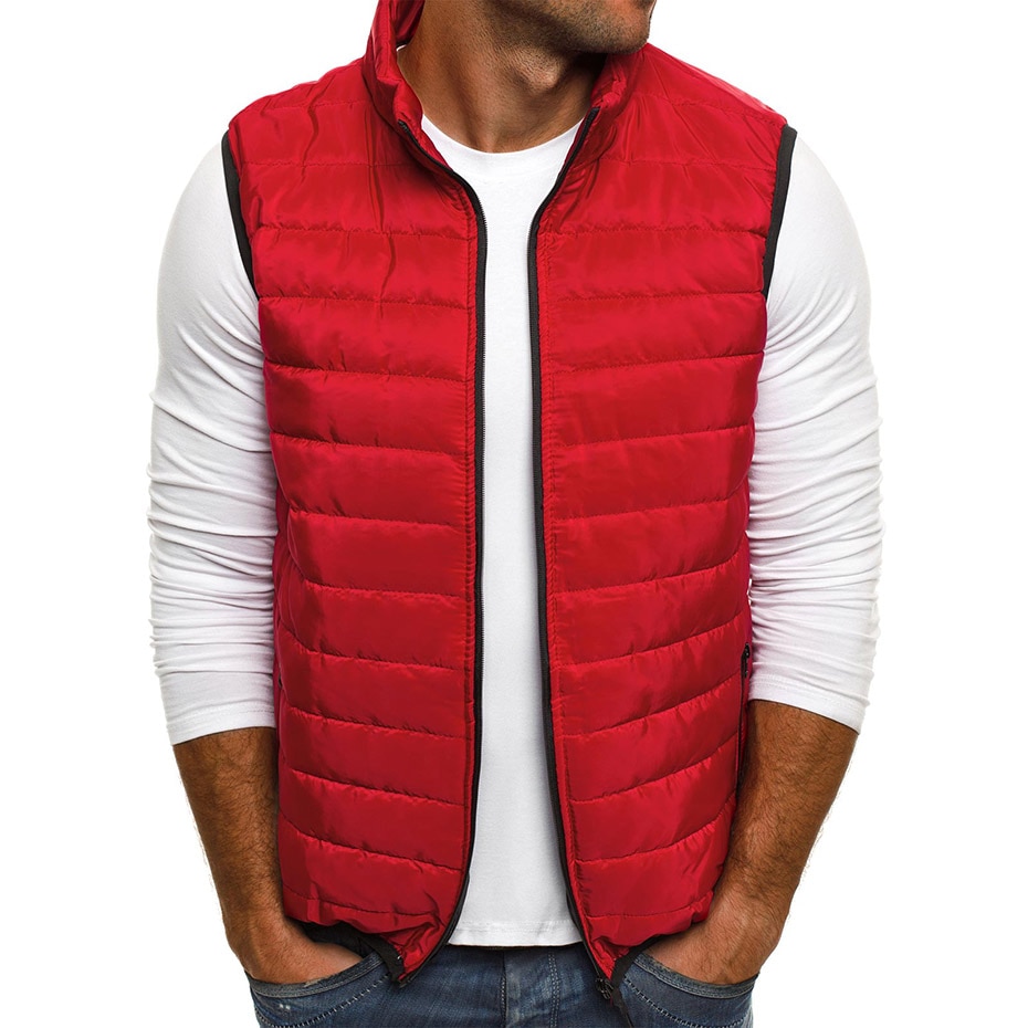 Chaleco Aiwetin, chaquetas de Otoño Invierno para hombre, chalecos gruesos, abrigos sin mangas para hombre, chaleco cálido con relleno de algodón, chaleco para hombres