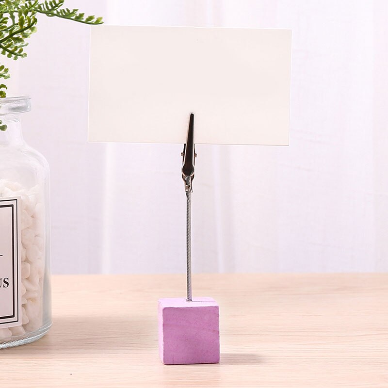 color log square message folder wrought iron memo folder memo folder desktop ornament postcard holder: purple