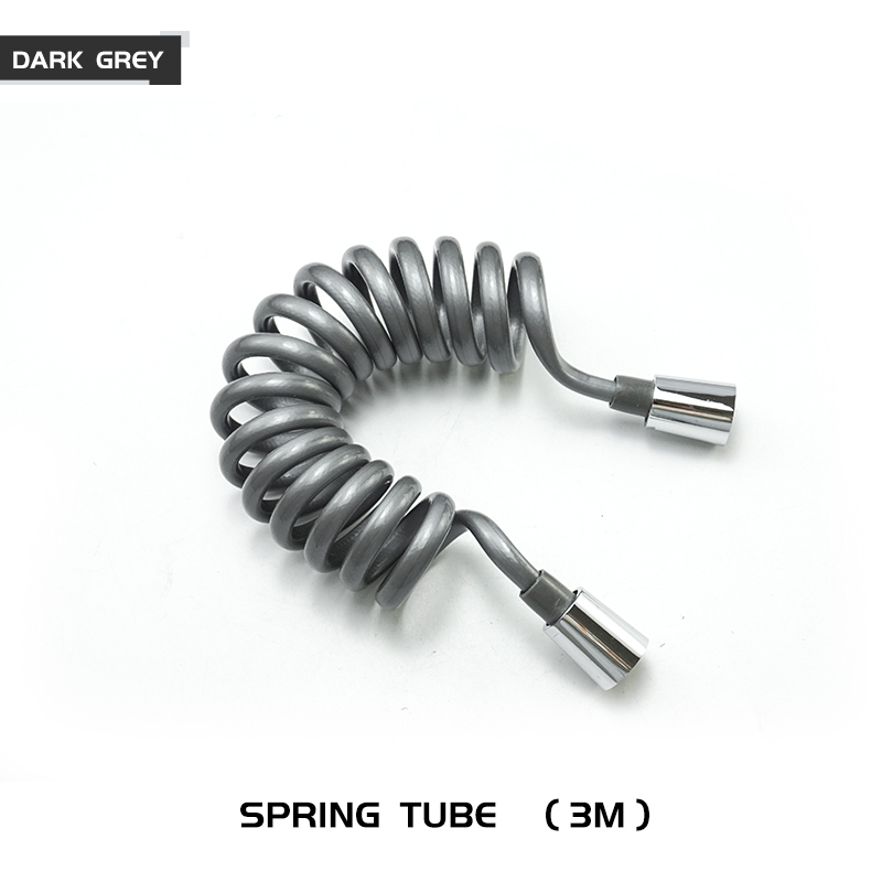 2m/3m Spring Flexible Shower Hose for Water Plumbing Toilet Bidet Sprayer Telephone Line Plumbing Hose G1/2 Bathroom Replacement: Light Grey
