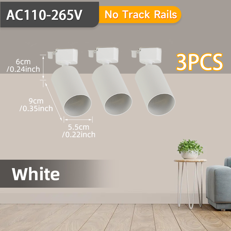Juego completo de luces Led para riel de techo, foco de fuente de luz GU10 reemplazable para sala de estar y dormitorio, lámpara Led para riel