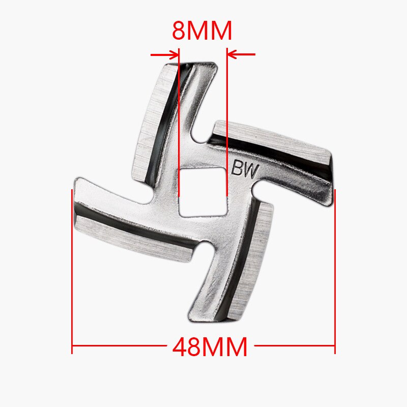 1 Pc Roestvrij Binnenste Gat 8 Mm Vleesmolen Deel Blades Voor Mgb Keuken Apparatuur Voor Mgb Serie Vleesmolen kicthen Accessoires