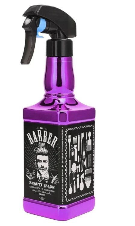 Botella de Spray de corte de pelo para peluquería, atomizador continuo vacío, rociador de agua para salón de belleza, accesorios de peluquería, herramientas de peluquero, 500ML: Verde