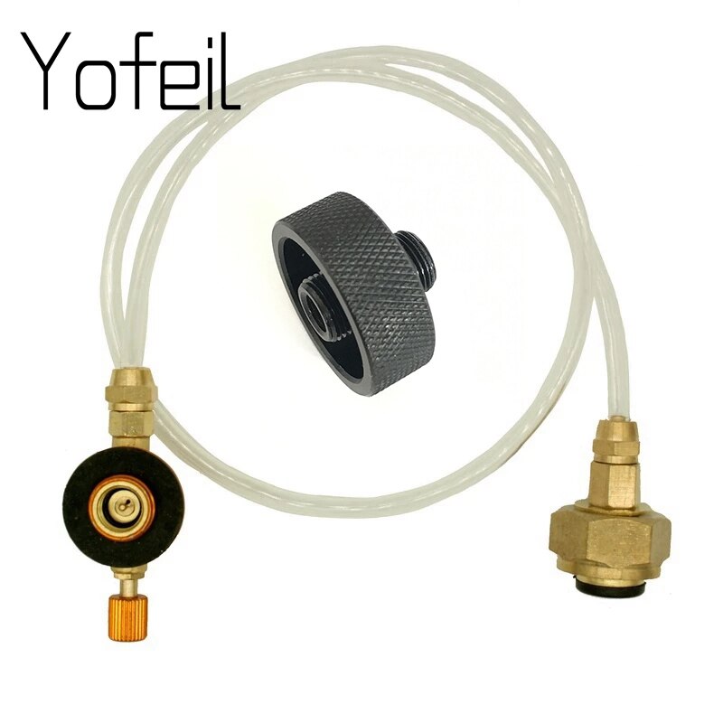 Outdoor burner charging valve adapter head liquefied gas tank small steel cylinder connecting pipe flat gas tank adapter: qppj0008-qppj0028