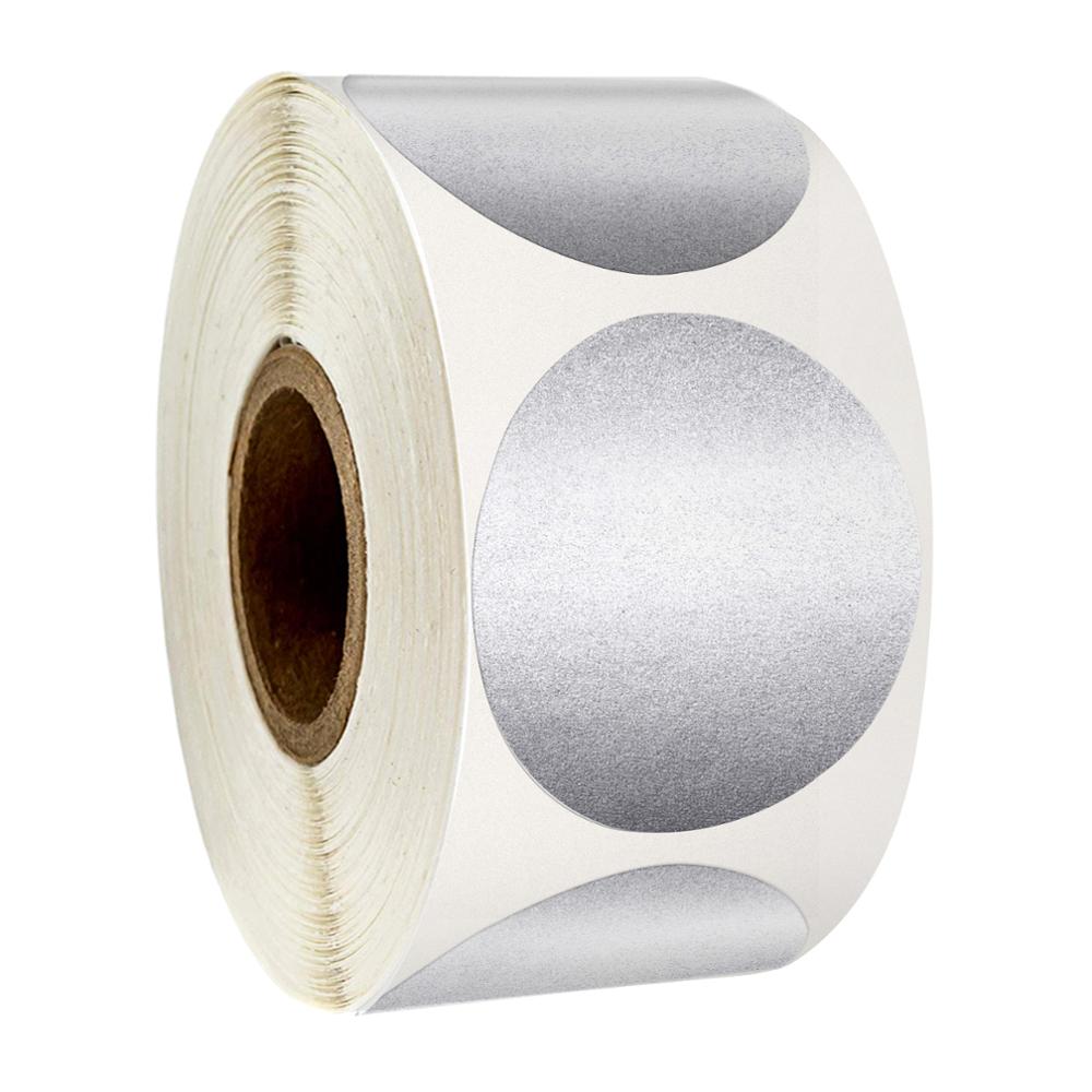1Inch Ronde Zilver Scratch Off Stickers 300Pcs/Roll Scratch Off Stickers Voor Party Activiteit Spel Stickers Kids diy Speelgoed Stickers