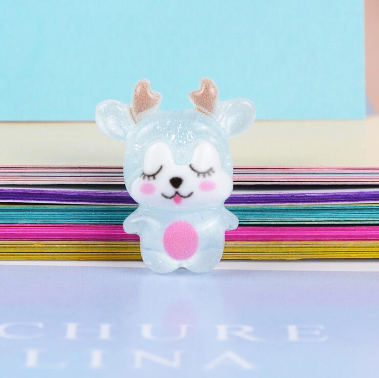 30pcs Mixed Colors Dear Flatback Resin Cabochons Embellishments Scrapbook Craft DIY Hair Accessories: 3