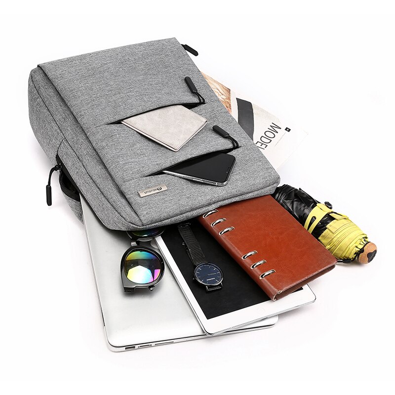 Simple men's stereo backpack USB charging breathable decompression waterproof backpack student schoolbag Laptop Backpack