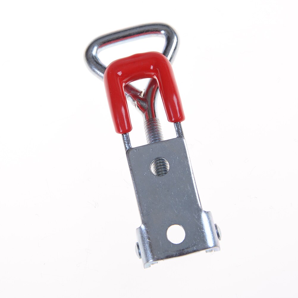 1Pcs Silver+Red Adjustable Toggle Latch Catch Hasp Cabinet Boxes Lever Handle Clamp Hasp Toggle Latch Catch Lock
