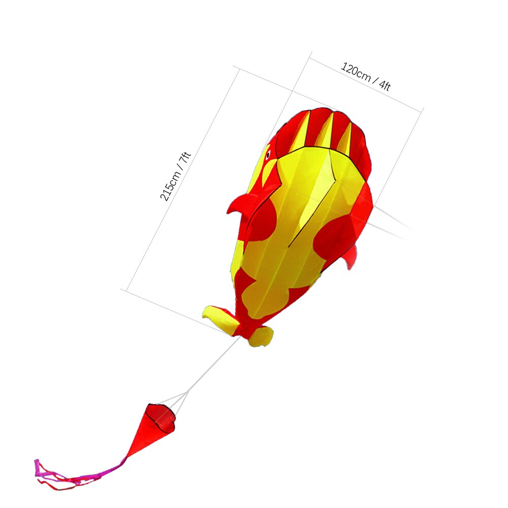 3D Kite Huge Frameless Soft Parafoil Giant Whale Flying Kite Outdoor Beach Fun Sports 3D large whale kite for Kids