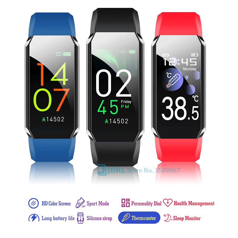 Smart Band Men Women Smart Bracelet Fitness Tracker For Android IOS Smartband Temperature Wristband Smart Wrist Band