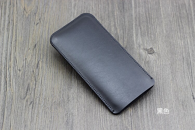 Matexs universele filet holster telefoon rechte leren hoes retro eenvoudige stijl etui voor huawei mate x mate xs telefoontas: Zwart