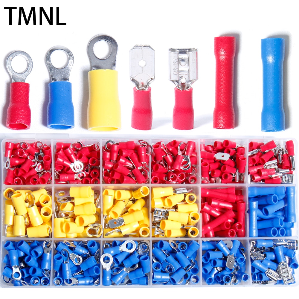 Terminals Connector Electrical Spade Ring Mixed Lug Cable wire car Crimped general pressure Round Plug cold pressing fast spring