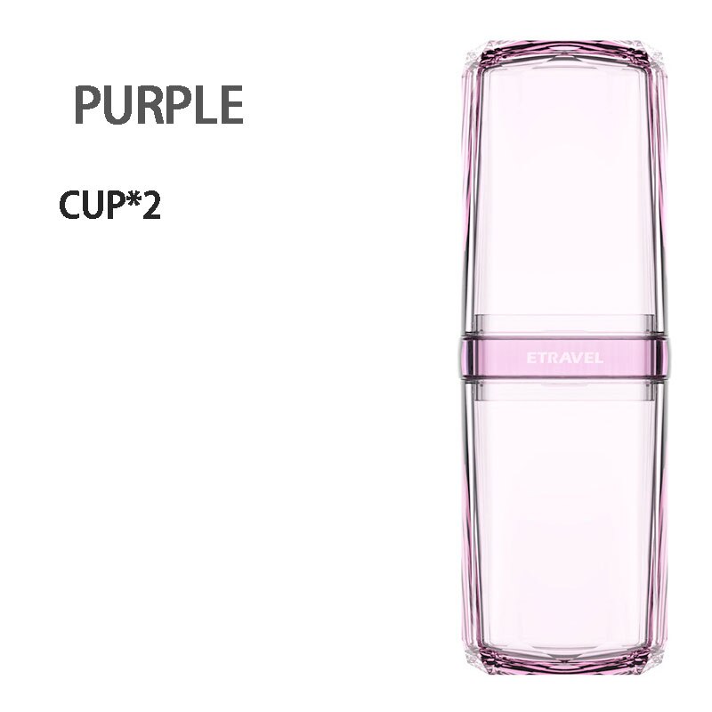 Zahnbürste Zahnpasta Waschen Tasse Kamm Abfüllung einstellen Schlecht transparent Pflege Reisen Tragbare Toilette Tasse: 2Stck Violett