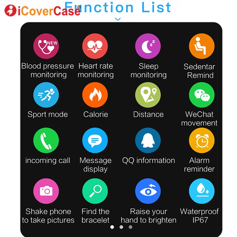 For Samsung Galaxy S10 5G S10e Lite S9 S8 Plus S7 Note 10 9 8 Smart Watch Bracelet Waterproof Blood Pressure Fitness Wristbands