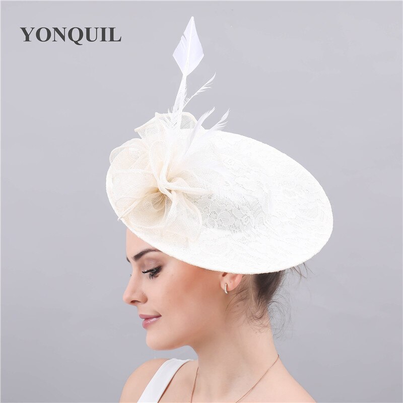 Charming big derby kenducky hats women nice headpiece headband wedding fascinator hats bridal show race millinery cap