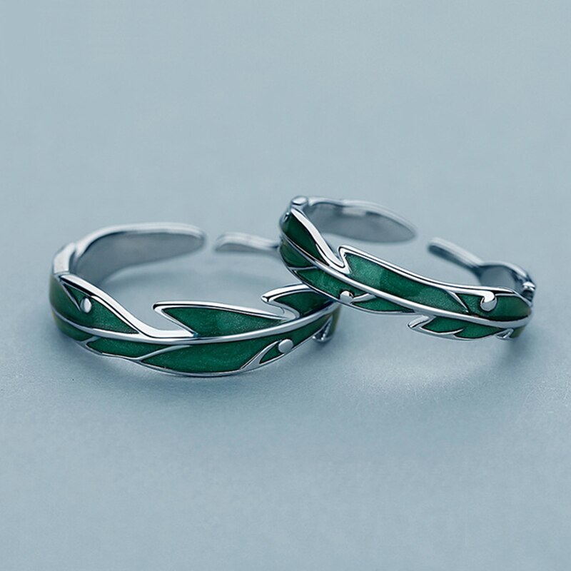 2 stk blader kjæresteparringer satt sol og måne minimalistisk justerbar ring for menn kvinner forlovelse #39 smykker