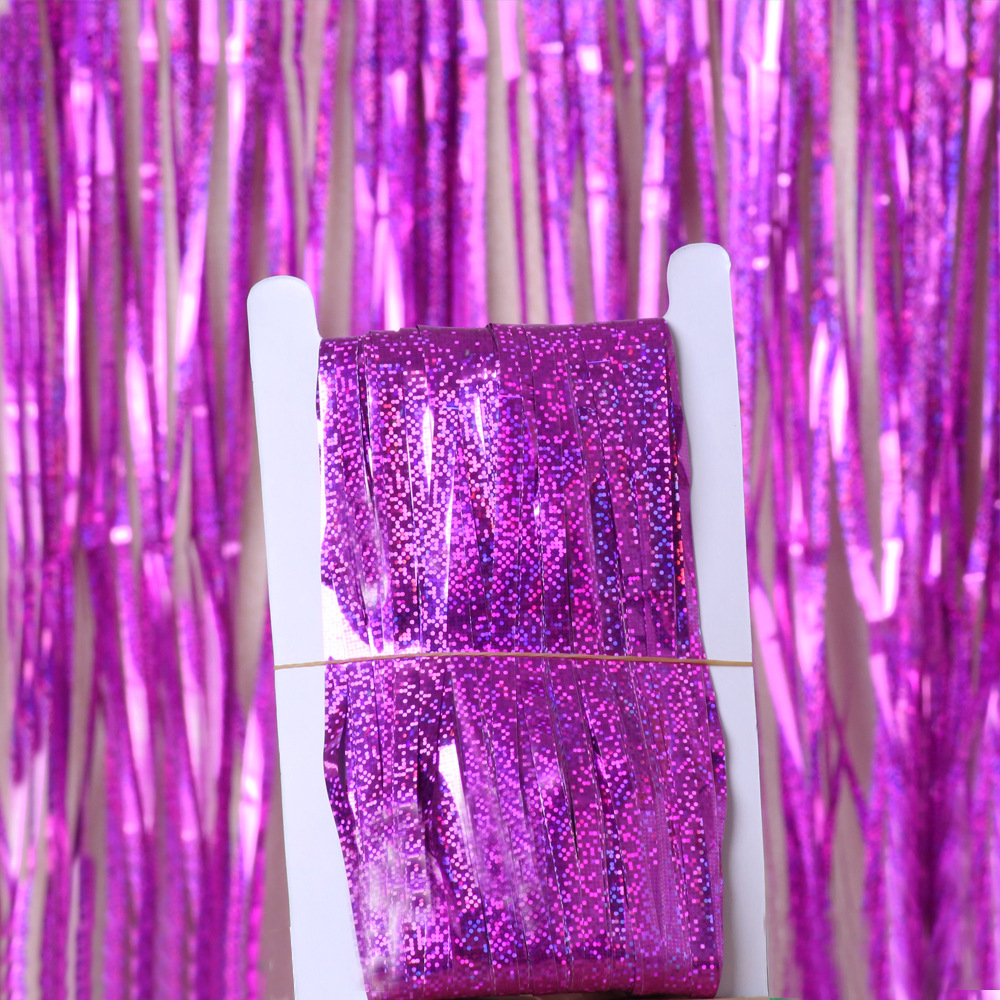 2m prata folha metálica enfeites franja cortina congelado festa decoração suprimentos inverno casamento pano de fundo decoração natal ornamentos: Cinza claro