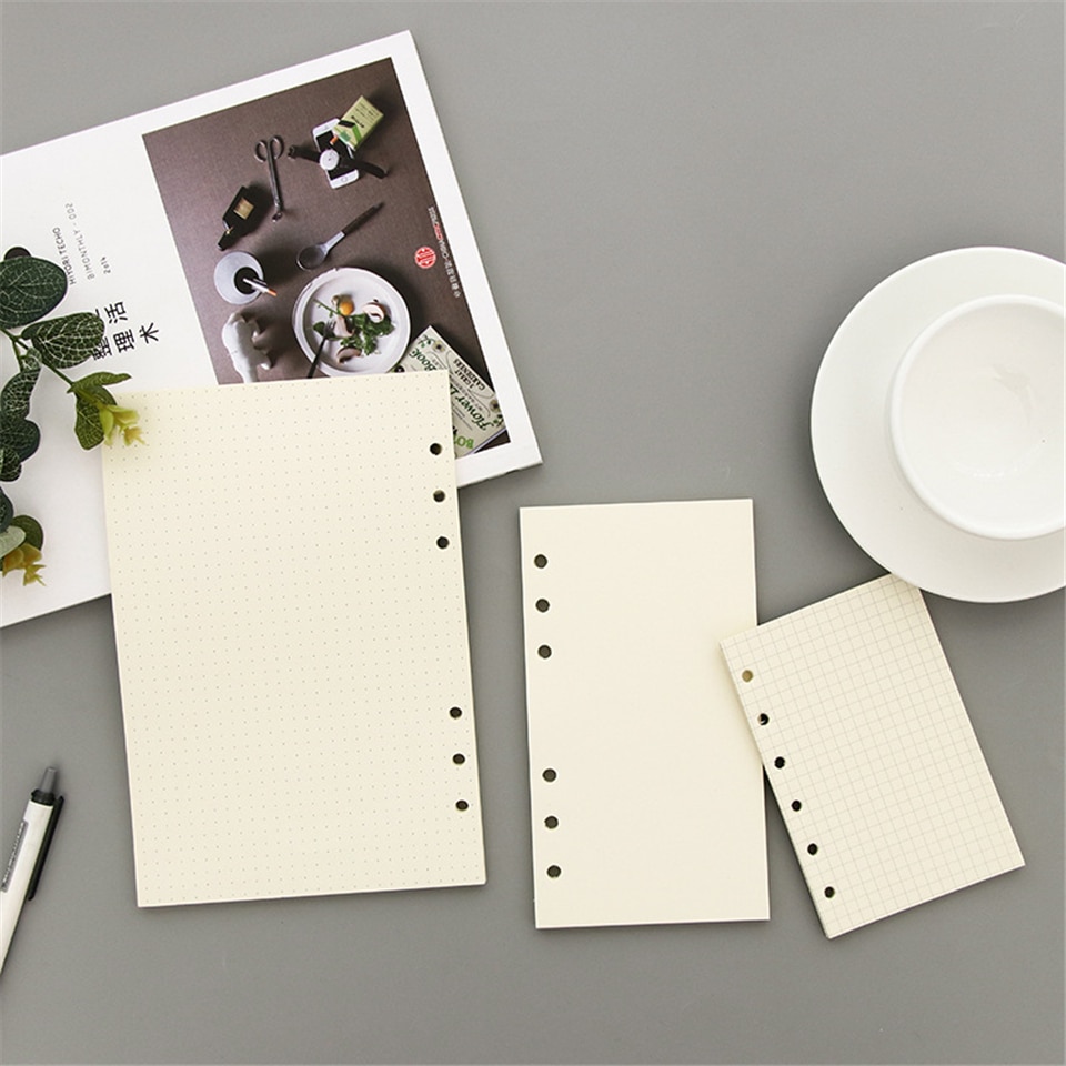 A5 A6 A7 Filler Papers 6 Holes Dokibook Notebook Inner Paper Spiral Paper For Filofax Binder Planner School Supplies