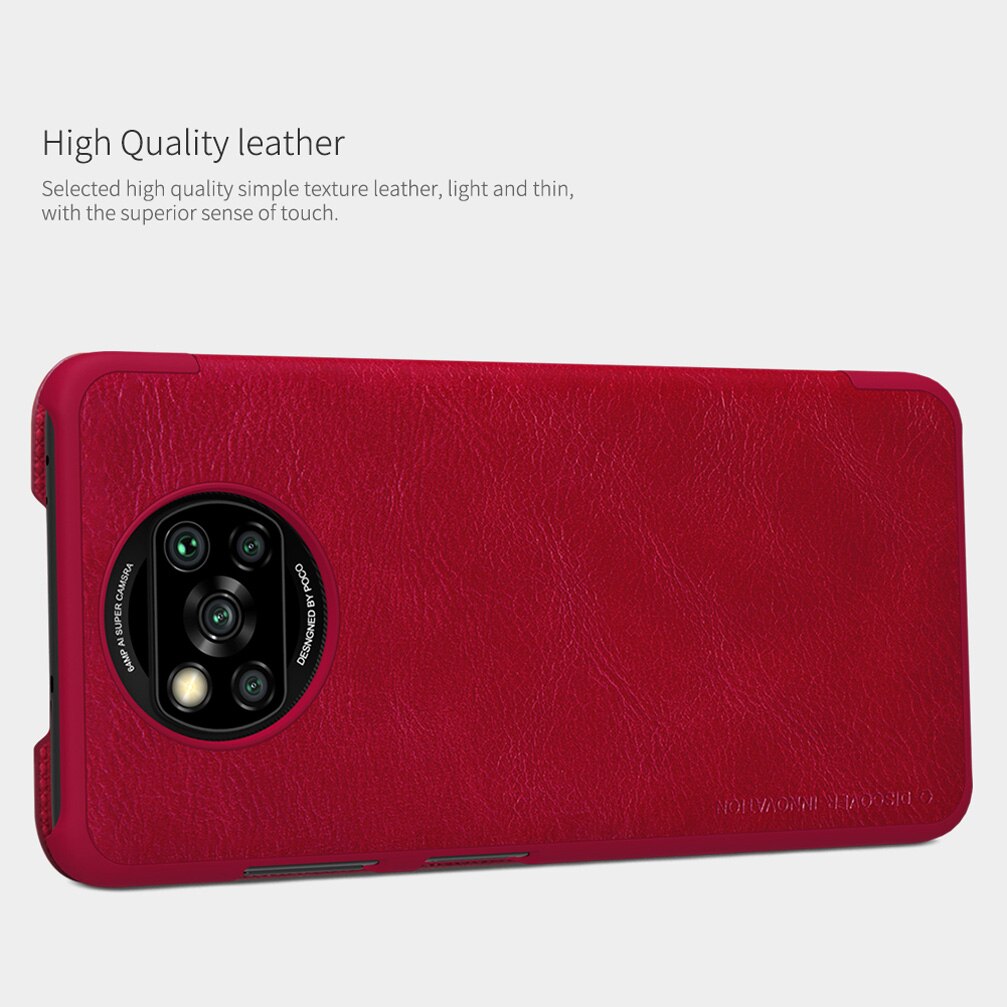 Nillkin – étui en cuir For Xiaomi Poco X3 NFC pour Xiaomi Poco X3 Pro, pochette pour cartes, portefeuille, housse de protection à rabat