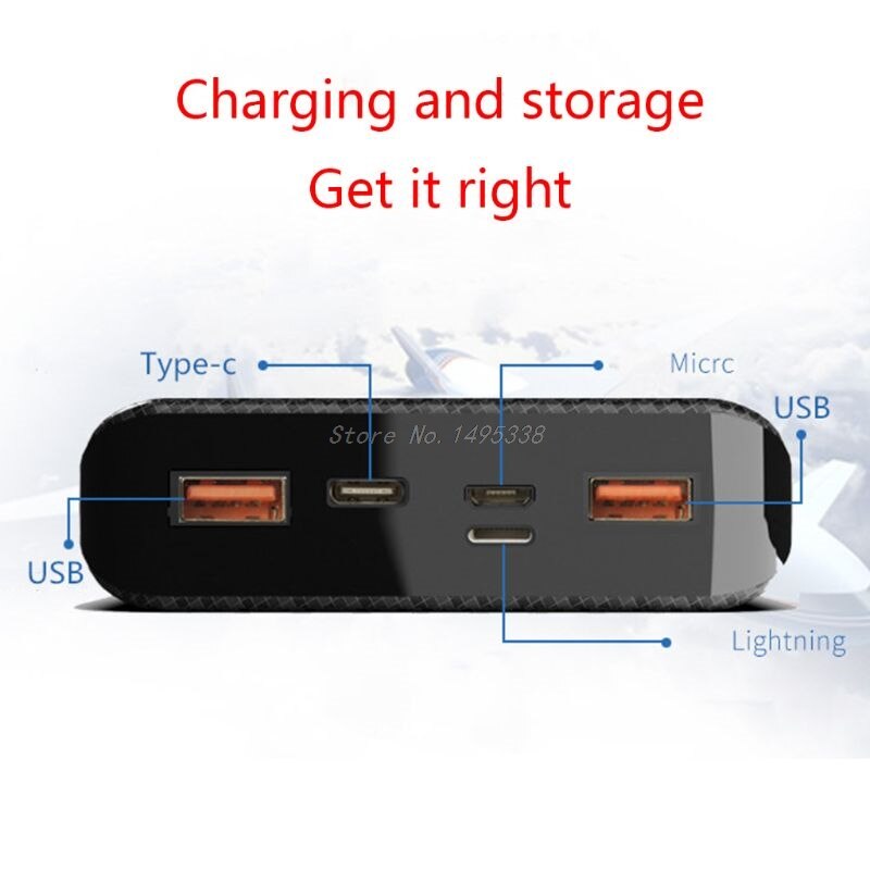 (Pas de batterie) double USB type-c batterie externe Kit de bricolage 20000mAh 8x18650 chargeur de batterie boîtier Micro USB Port pour téléphones mobiles