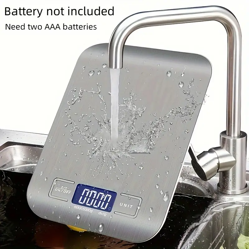 Display LCD da 5/10 kg Bilancia elettronica da cucina digitale Pannello in acciaio inossidabile Ricarica USB Bilancia precisa con piattaforma piccola portatile