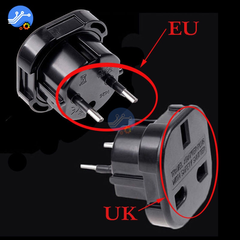 Smart Power Socket Plug Universal Travel Adapter UK to EU AC Power Charger Adapter Outlet Converter Power Socket Plug Connector