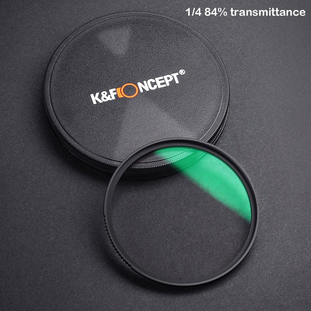 K &amp; F Concept 49 52 55 58 67 72 77 82Mm Black Pro Mist 1/4 1/8 Filter Multi gecoat: 0.84 transmittance / 62Mm