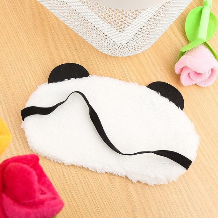 1pc Cute sleep mask Sleeping Face Eye Mask lovely Panda heart pattern Blindfold for Traveling Sleep Eye Aid tools