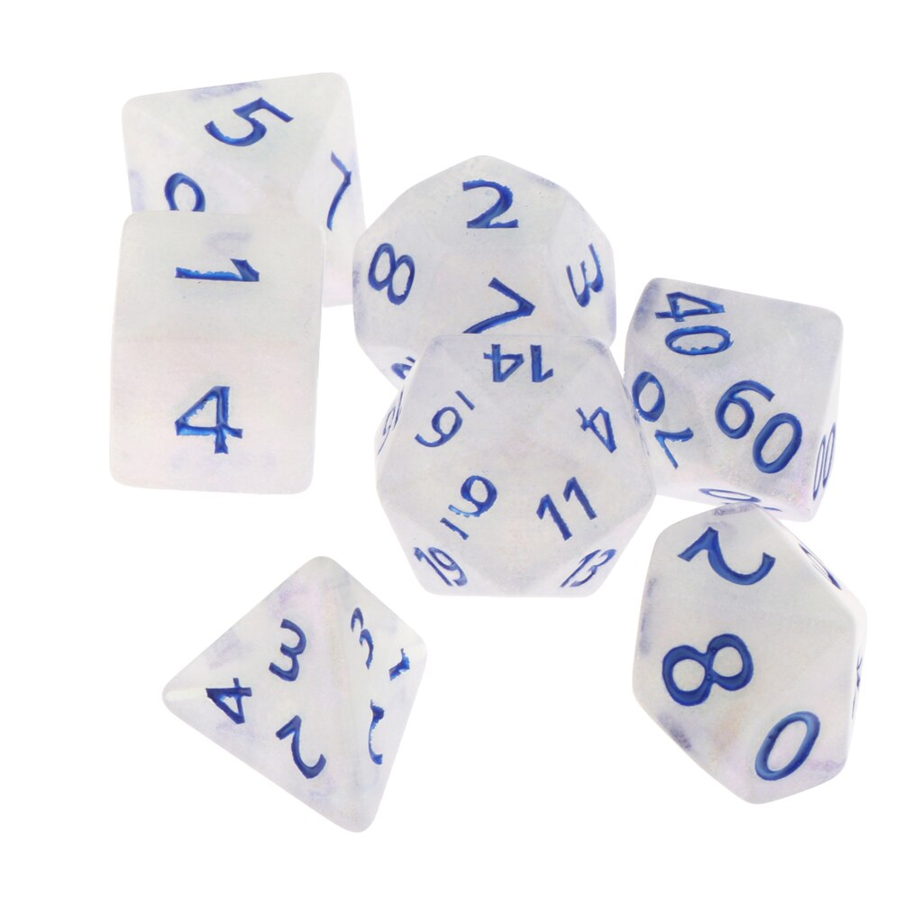 7/Set di Plastica Dadi Poliedrici Set per D & D Dungeons and Dragons Gioco Giocattolo di Stile 13 Casino Del Partito tavolo da Gioco di Ruolo Accessorio: Yellow