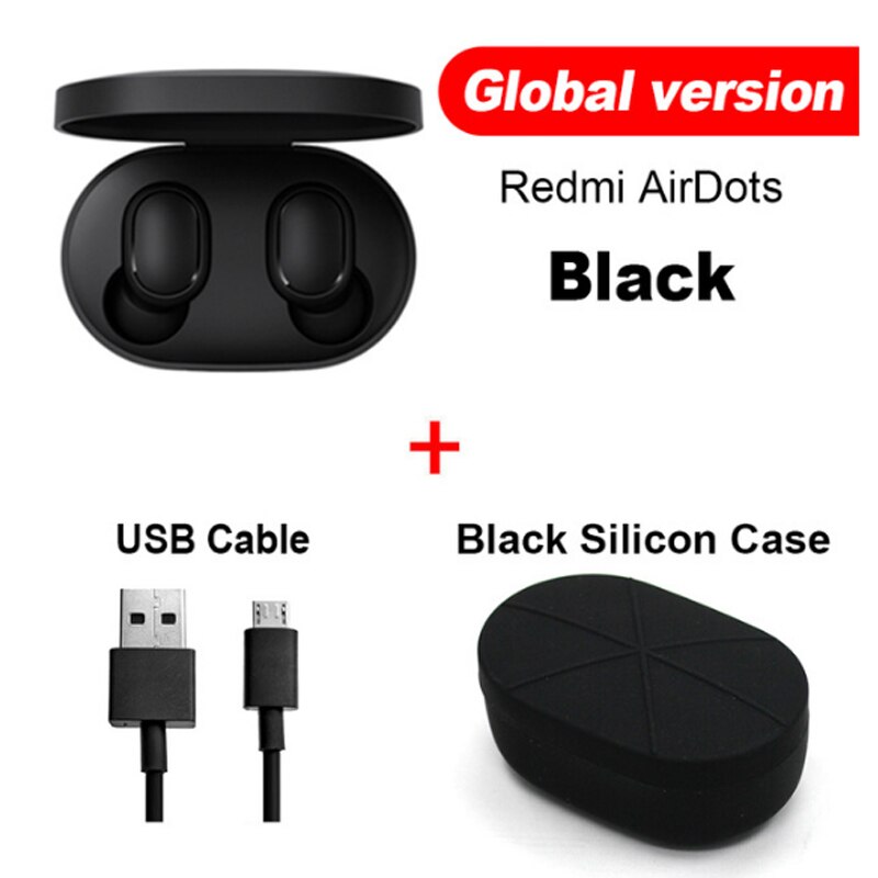 Original Xiaomi Redmi Airdots Xiaomi Wireless earphone Voice control Bluetooth 5.0 Noise reduction Tap Control in stock