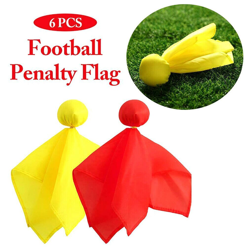 6pcs Football Penalty Flag Football Referee Tossing Flag Game Party Props Supplies SAL99