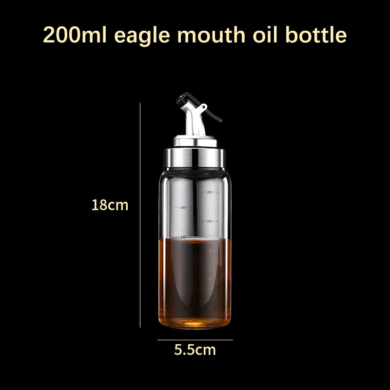 Cooking Seasoning Bottle Oil Vinegar Dispenser Soy Sauce Olive Glass Oil Bottle Oil Container Honey Pot Condiment Bottles tools: 200ml Hot sale